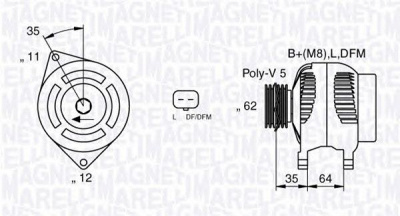 MAGNETI MARELLI 063377015010 -  Генератор